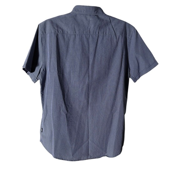 Armani Jeans Shirt Short Sleeve Button Down Size Mens Large Blue Collared CC10-5 - Picture 7 of 7